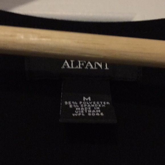 Alfani Black Short Sleeve Pantsuit - Picture 2 of 4